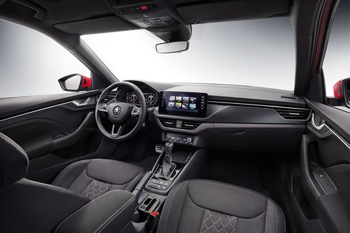 Das ist das erste Bild des Cockpit des Skoda Kamiq.